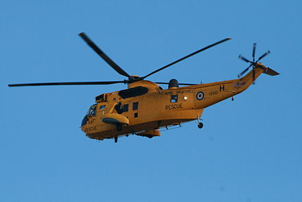 A Sea King HAR.3 of 202 RAF Squadron, who operated this type of aircraft from RAF Manston between 1988 and 1994