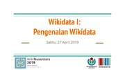 Thumbnail for File:Wikidata I - Pengenalan Wikidata.pdf