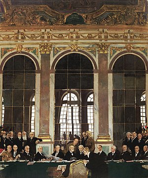 The Signing of Peace in the Hall of Mirrors, Versailles, 28 June 1919 (William Orpen)