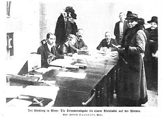 <span class="mw-page-title-main">Women's suffrage in Austria</span> Legal right of women to wrote in Austria