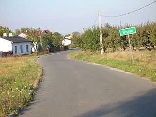 Wyskoki Village in Łódź Voivodeship, Poland