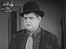 Oliver Hardy in Yes, Yes, Nanette (1925), one of Hardy's solo shorts directed by Laurel