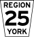 Йоркски регионален път 25.svg