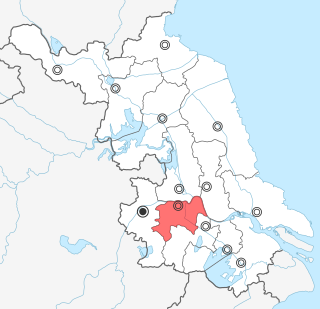 Lage von Zhenjiang in Jiangsu
