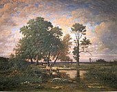 'Zomerzonsondergang' door Théodore Rousseau, Cincinnati Art Museum.JPG