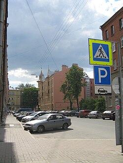 Вид от Левашовского проспекта в сторону Большой Зелениной улицы