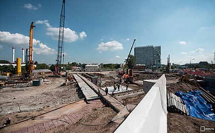 Строительство станции, август 2016 года