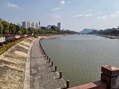 Nancha River (南叉江) that divides the Yacha town