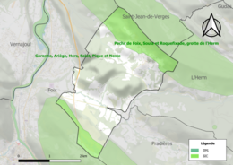 Site Natura 2000 sur le territoire communal.