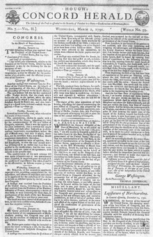 Hough's Concord Herald, 1791 1791 Houghs Concord Herald NH March2.png