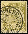 2 pence sub-issue 1887, circle at JOHANNESBURG in 1890. SG178