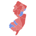 1940 United States Senate election in New Jersey results map by county.svg