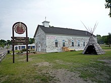 The Museum of Ojibwa Culture operates in the former St. Ignace Mission building. The mission is listed on the National Register of Historic Places. It was established at a historic Wyandot (Huron) village.