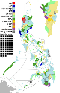 House of Representative elections results for representatives elected via congressional districts. 2010PhilippineHouseElections.png