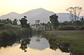 Sonnenuntergandg bei Ho Thewalai Mahakaset im Geschichtspark Sukhothai