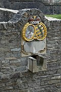 Road bridge over the Zschopau, with coat of arms stone