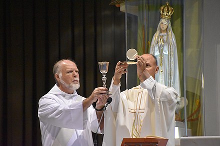 Eucharistic celebration at the Sanctuary of Our Lady of Fátima.