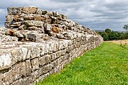 Remains of Birdoswald Roman Fort in Hadrian's Wall in the United Kingdom.