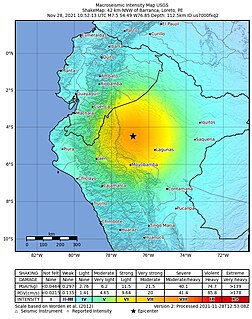 <span class="mw-page-title-main">2021 Northern Peru earthquake</span> 2021 earthquake in Peru