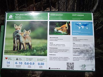 QRpedia als cartells del Sofia Zoo (Bulgària).