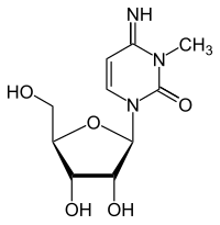 Structural formula of 3-methylcytidine