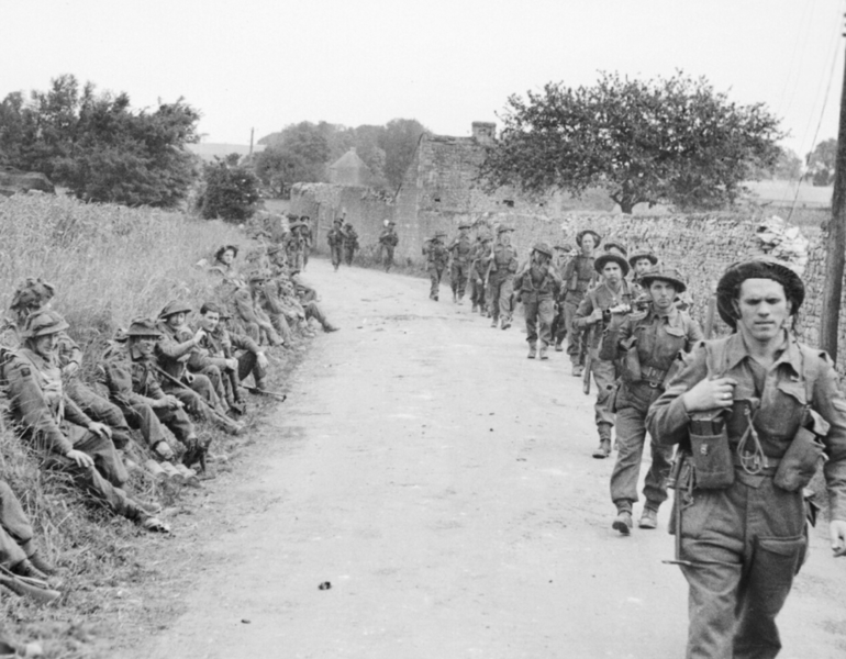 File:50th Division moving forward near St Gabriel, 6 June 1944.png