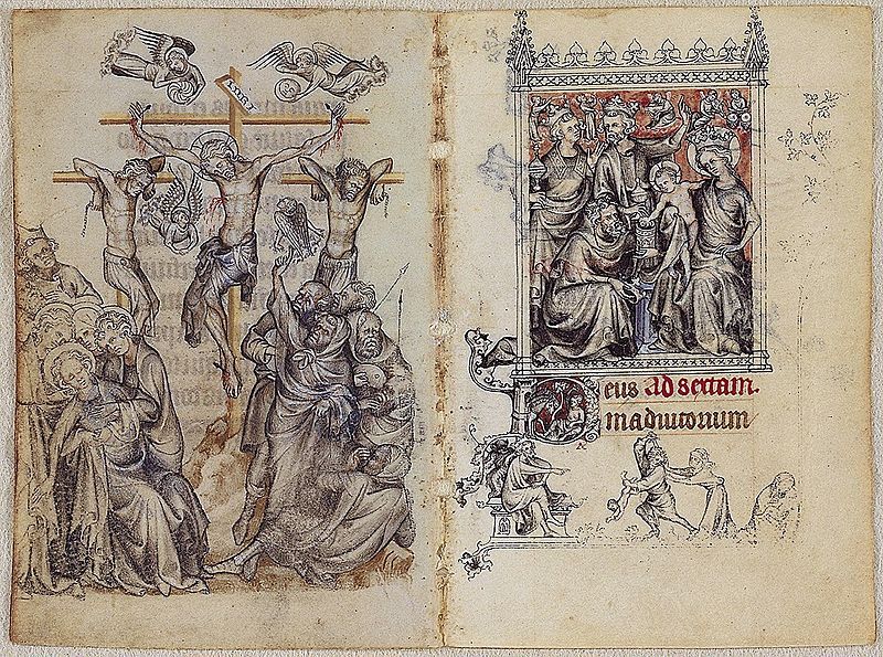 Archivo:6 Jean Pucelle, Hours of Jeanne d'Evreux. 1325-28, Metropolitan Museum, New-York.jpg