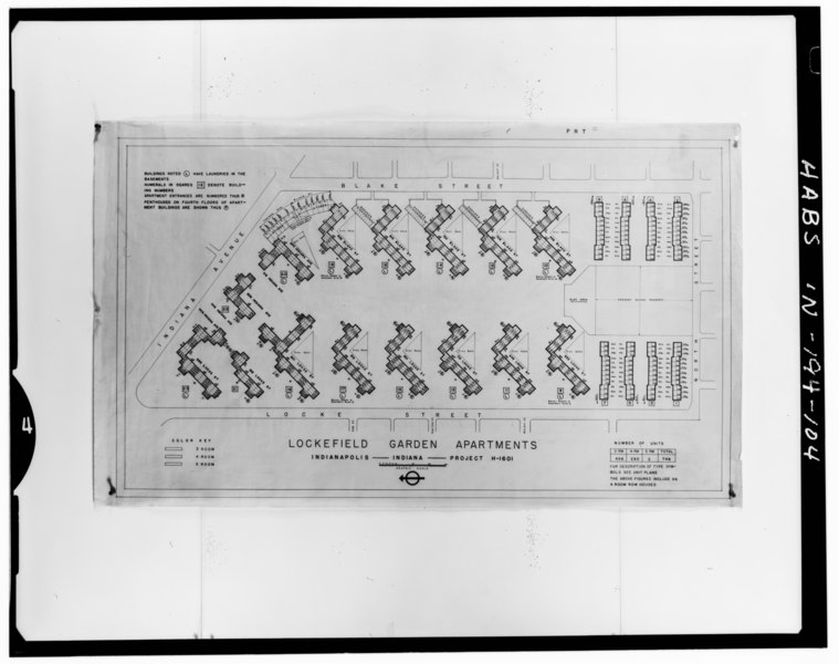 File:ADDRESS MAP SHEET Photocopy of drawing - Lockefield Garden Apartments, 900 Indiana Avenue, Indianapolis, Marion County, IN HABS IND,49-IND,32-104.tif