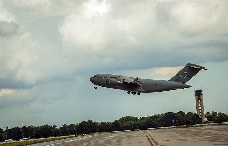 File:A U.S. Air Force C-17 Globemaster III aircraft flies over Joint Base Charleston, S.C., May 8, 2013 140508-F-LR006-099.jpg