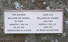 A memorial by an old gravestone A memorial fastened to the church wall along side a very old grave stone. - geograph.org.uk - 116582.jpg