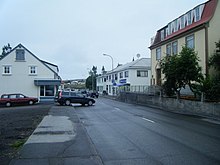 Town of Husavik in Iceland A street in Husavik.jpg
