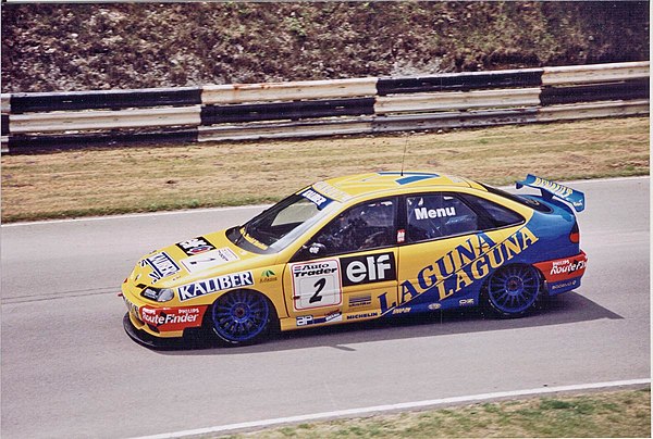 Menu driving for Renault in the 1996 British Touring Car Championship season.