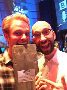 Alex Owen and producer Sam Bryant at the BBC radio awards Alex Owen and Sam Bryant.jpg