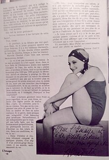 Alice Field, entrevista com Tonnie Davy.  Para você, 1933.