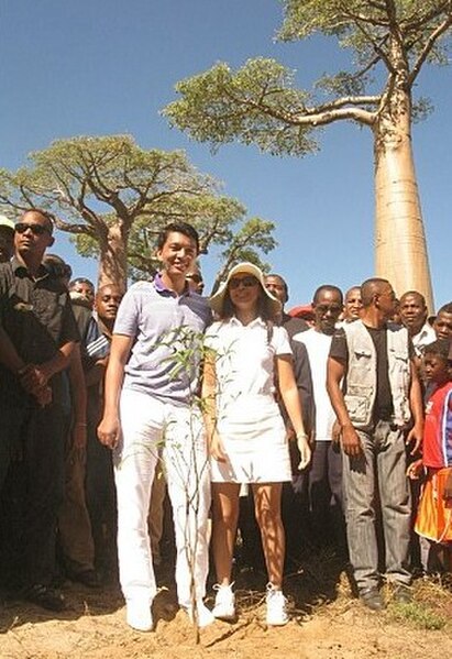 Andry Rajoelina and his wife Mialy in 2012.