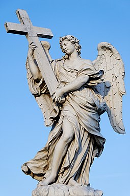 Angel with a Cross, by Ferrata Angel Ponte Sant Angelo cross.jpg