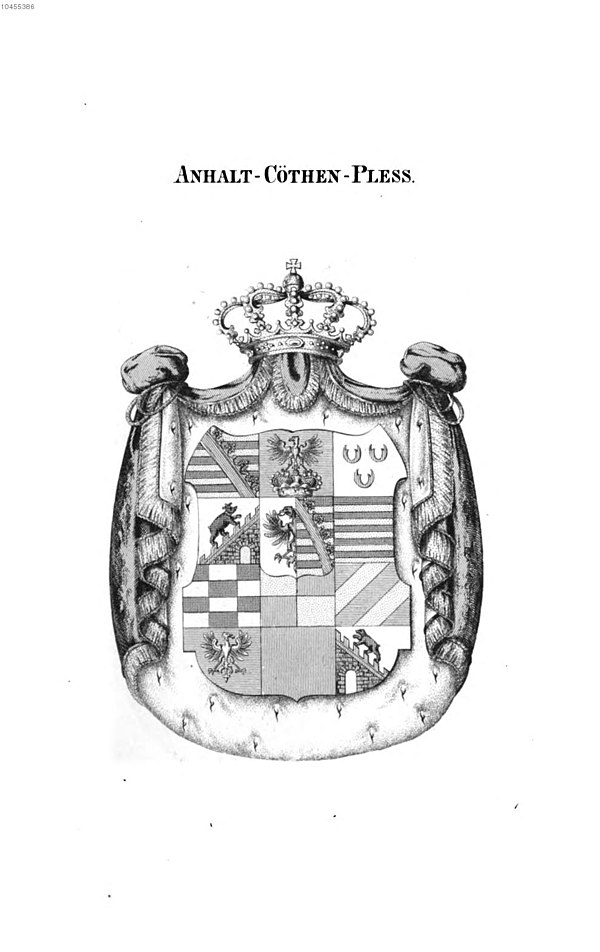 Coat of arms of Anhalt-Köthen-Pless