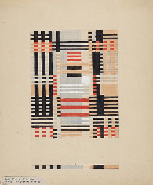 File:Anni Albers (1899–1994), Design for a Jacquard Weaving, 1926.jpg