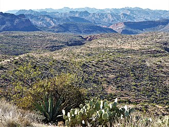 Apache Trail - looking southwest from near highest point Apache Trail SW01.jpg