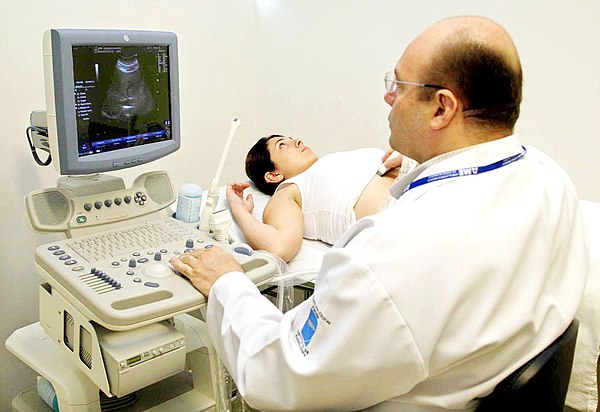 An ultrasonic examination