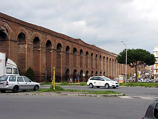 Aqua Alexandrina Roman aqueduct in the city of Rome