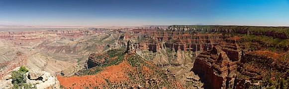 Vue du Grand Canyon depuis le bord Nord