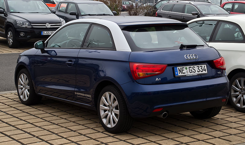 File:Audi A1 1.6 TDI Ambition – Heckansicht, 17. März 2012, Düsseldorf.jpg