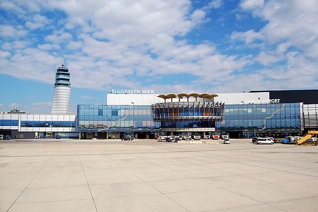 Apron view of some of the main buildings