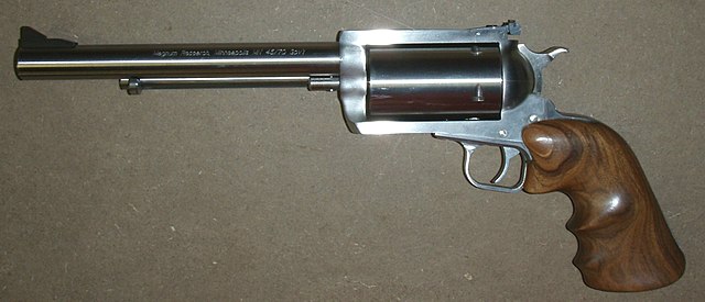 A BFR chambered in .45–70 Govt. with custom grips