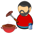 Barbecue guy.svg