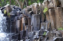 Ocean island basalt formations at Rochester Falls in Mauritius Basalt Columns at Rochester Falls in Mauritius.jpg