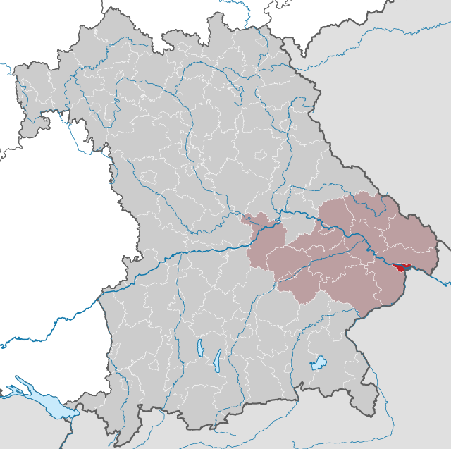 Poziția localității Passau
