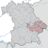 Location of the city of Passau in Bavaria