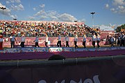 Deutsch: Beachhandball bei den Olympischen Jugendspielen 2018 in Buenos Aires; Tag 7, 13. Oktober 2018; Medaillenzeremonie Jungs - Gold: Spanien, Silber: Portugal, Bronze: Argentinien English: Beach handball at the 2018 Summer Youth Olympics in Buenos Aires at 13 October 2018 – Medal Ceremony Boys - Gold: Spain, Silver: Portugal, Bronze: Argentina Español: Handball de playa en los Juegos Olimpicos de la Juventud Buenos Aires 2018 en 13 de octubre de 2018 – Medalla Ceremonia para niños - Oro: España, Plata: Portugal, Bronce: Argentina